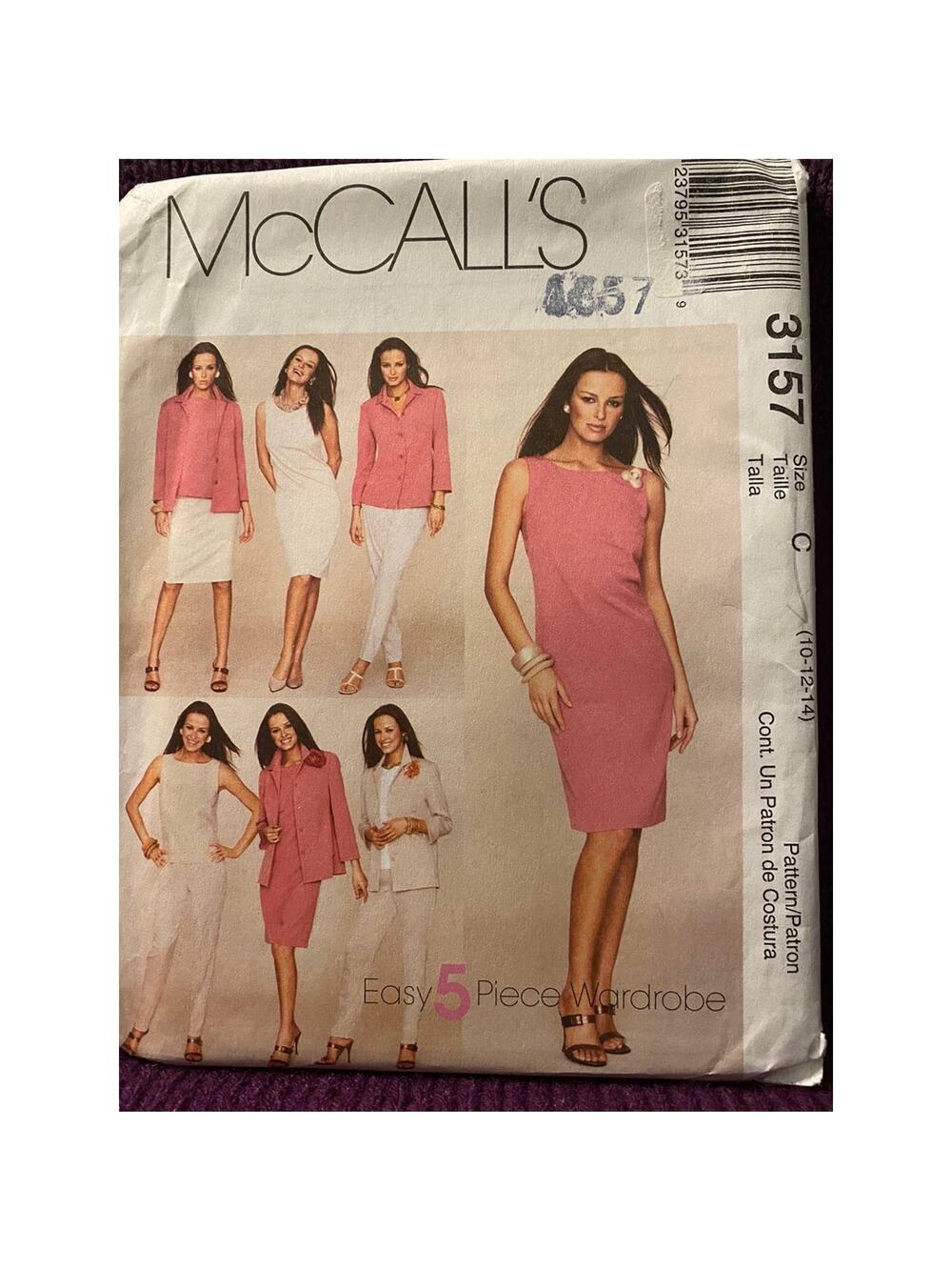 McCalls 3157 suit sewing pattern sz 10 12 14